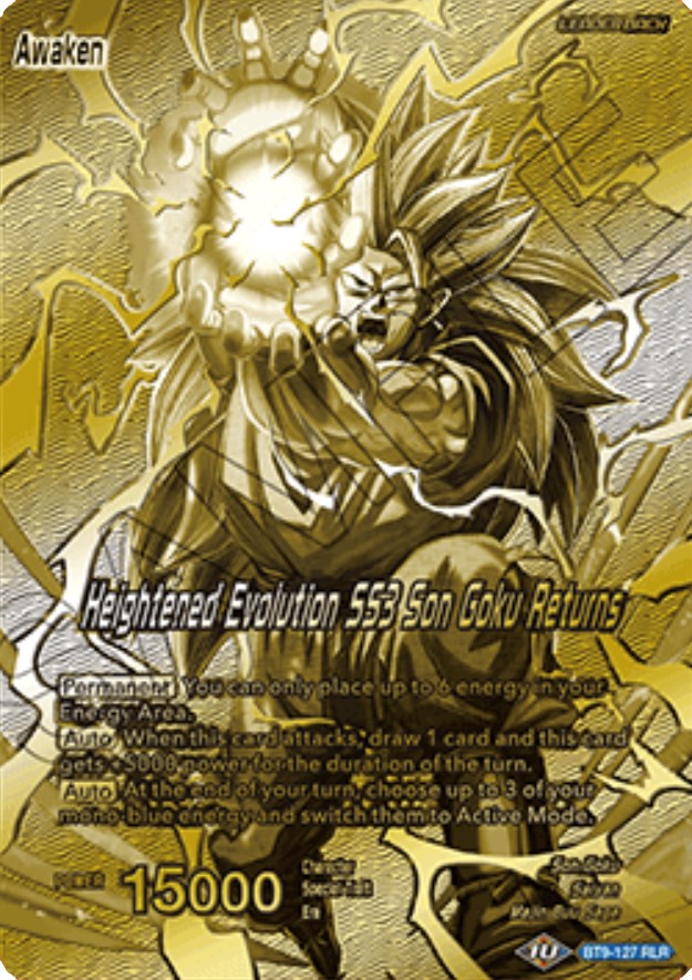 Son Goku // Heightened Evolution SS3 Son Goku Returns (Championship 2023 Golden Card Vol.1) (BT9-127) [Tournament Promotion Cards] | Pegasus Games WI