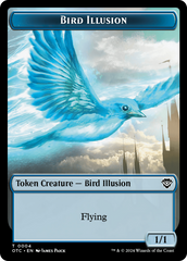 Dragon Elemental // Bird Illusion Double-Sided Token [Outlaws of Thunder Junction Commander Tokens] | Pegasus Games WI