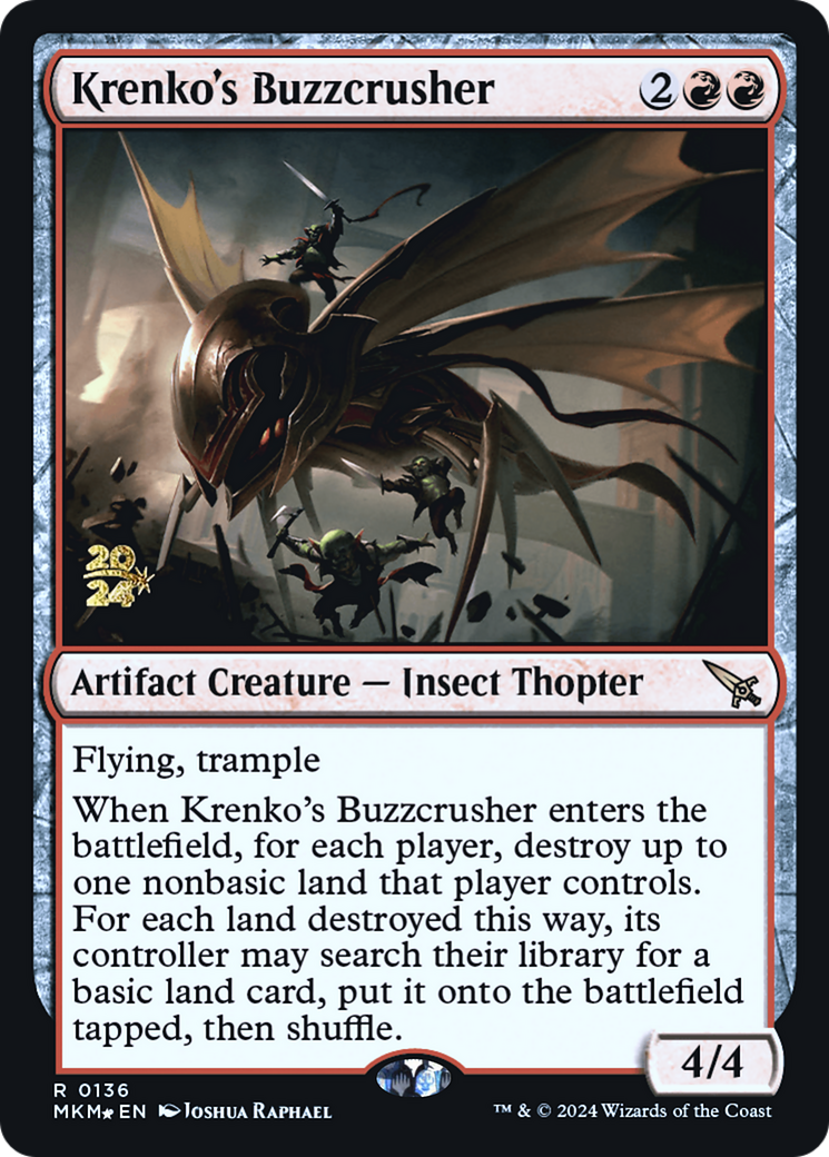 Krenko's Buzzcrusher [Murders at Karlov Manor Prerelease Promos] | Pegasus Games WI