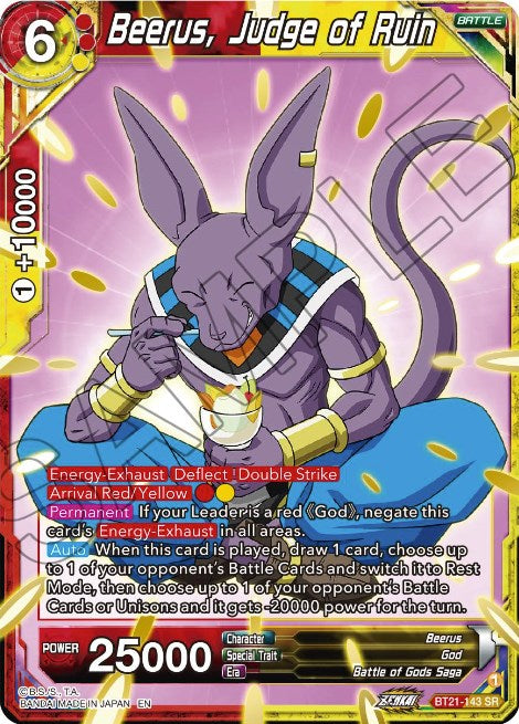 Beerus, Judge of Ruin (BT21-143) [Wild Resurgence] | Pegasus Games WI