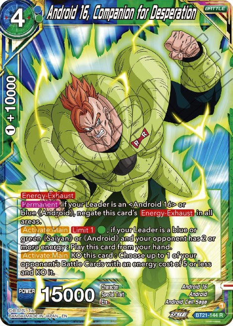 Android 16, Companion for Desperation (BT21-144) [Wild Resurgence] | Pegasus Games WI