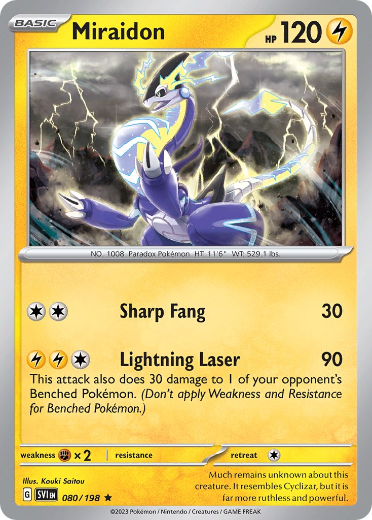 Miraidon (080/198) (Theme Deck Exclusive) [Scarlet & Violet: Base Set] | Pegasus Games WI