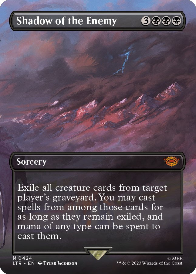 Shadow of the Enemy (Borderless Alternate Art) [The Lord of the Rings: Tales of Middle-Earth] | Pegasus Games WI