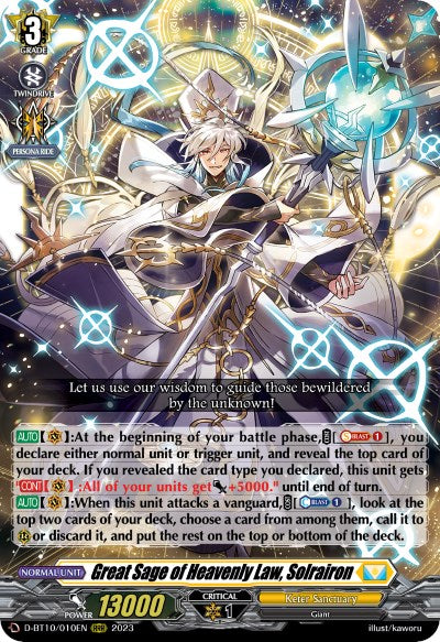 Great Sage of Heavenly Law, Solrairon (D-BT10/010EN) [Dragon Masquerade] | Pegasus Games WI
