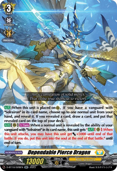 Dependable Pierce Dragon (D-BT10/028EN) [Dragon Masquerade] | Pegasus Games WI