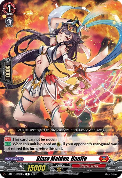 Blaze Maiden, Hanife (D-BT10/039EN) [Dragon Masquerade] | Pegasus Games WI