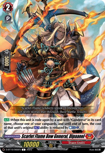 Scarlet Flame Bow General, Dipaanel (D-BT10/060EN) [Dragon Masquerade] | Pegasus Games WI