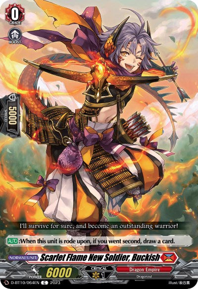 Scarlet Flame New Soldier, Buckish (D-BT10/064EN) [Dragon Masquerade] | Pegasus Games WI