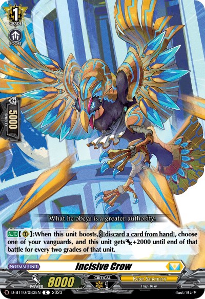Incisive Crow (D-BT10/083EN) [Dragon Masquerade] | Pegasus Games WI