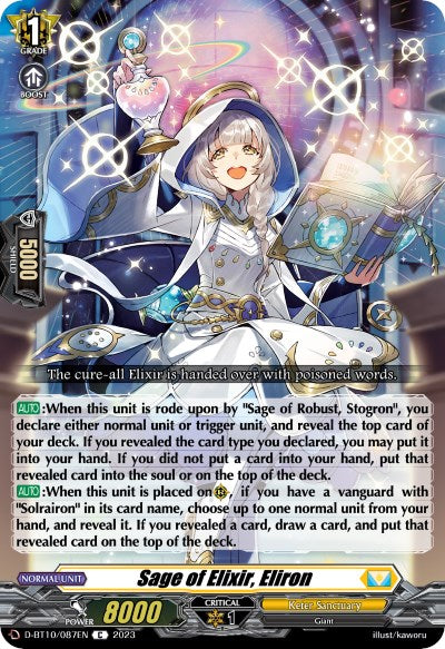 Sage of Elixir, Eliron (D-BT10/087EN) [Dragon Masquerade] | Pegasus Games WI