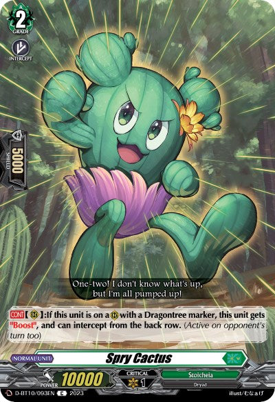 Spry Cactus (D-BT10/093EN) [Dragon Masquerade] | Pegasus Games WI