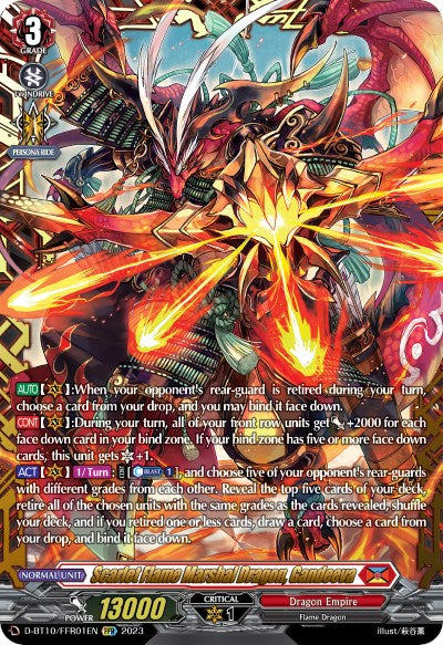 Scarlet Flame Marshal Dragon, Gandeeva (D-BT10/FFR01EN) [Dragon Masquerade] | Pegasus Games WI
