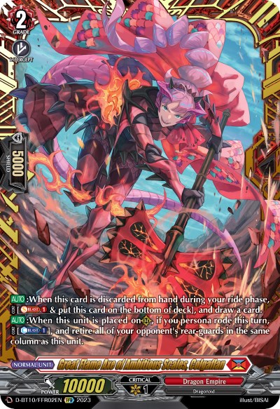 Great Flame Axe of Ambitious Scales, Colgaflan (D-BT10/FFR02EN) [Dragon Masquerade] | Pegasus Games WI