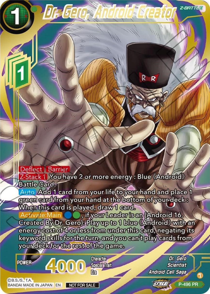 Dr. Gero, Android Creator (Gold Stamped) (P-496) [Promotion Cards] | Pegasus Games WI