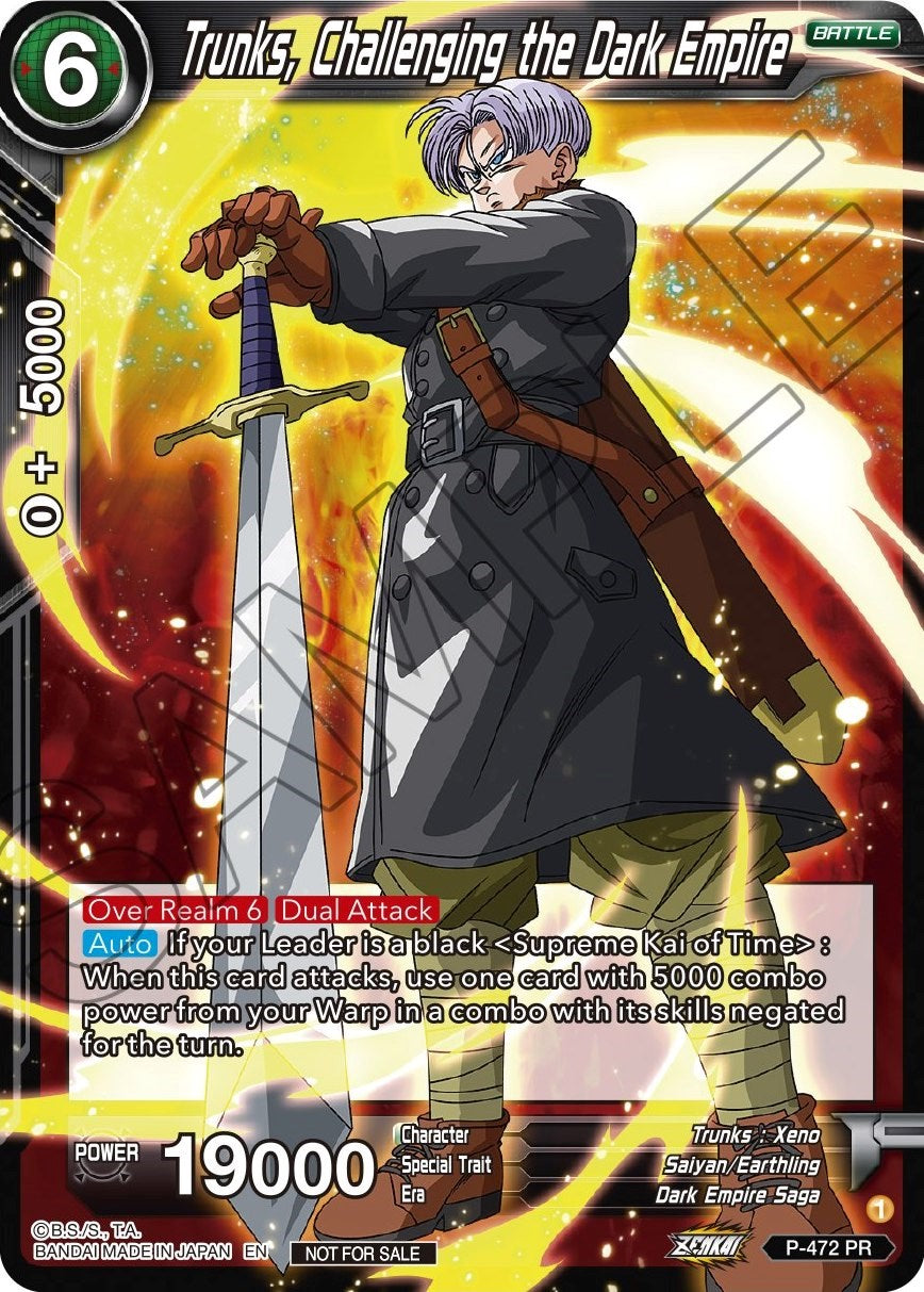Trunks, Challenging the Dark Empire (Z03 Dash Pack) (P-472) [Promotion Cards] | Pegasus Games WI