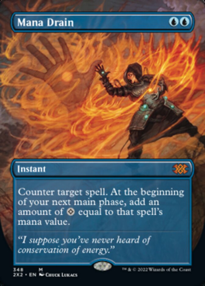 Mana Drain (Borderless Alternate Art) [Double Masters 2022] | Pegasus Games WI