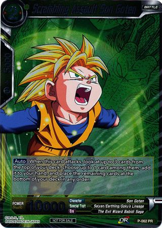 Scrambling Assault Son Goten (Event Pack 2 - 2018) (P-062_PR) [Promotion Cards] | Pegasus Games WI