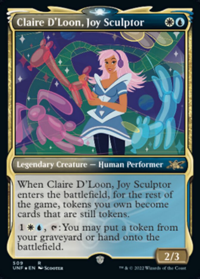 Claire D'Loon, Joy Sculptor (Showcase) (Galaxy Foil) [Unfinity] | Pegasus Games WI