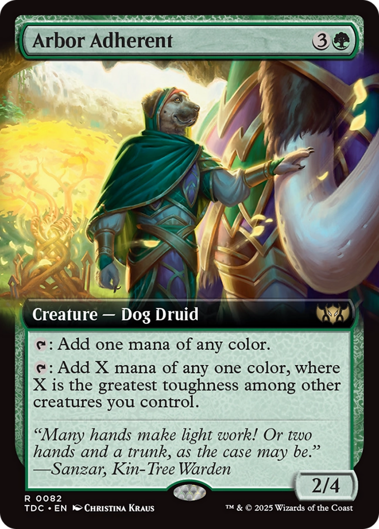 Arbor Adherent (Extended Art) [Tarkir: Dragonstorm Commander] | Pegasus Games WI