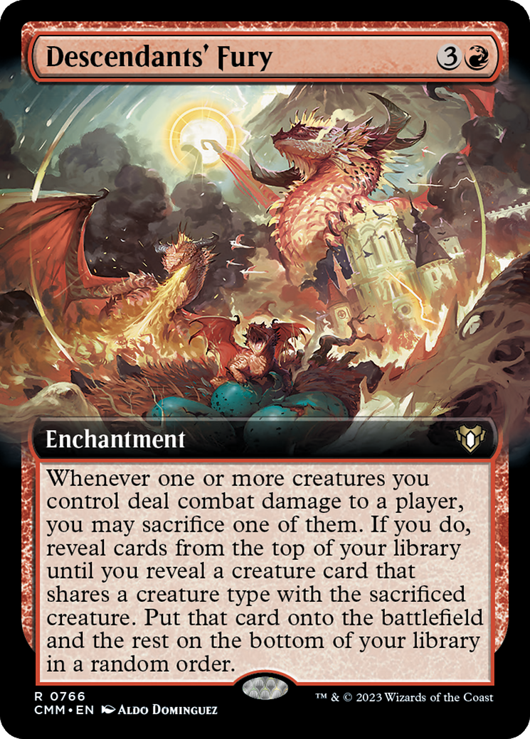 Descendants' Fury (Extended Art) [Commander Masters] | Pegasus Games WI