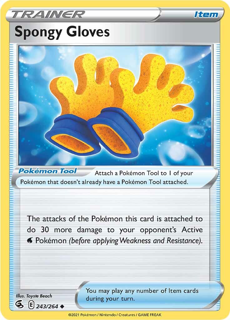 Spongy Gloves (243/264) [Sword & Shield: Fusion Strike] | Pegasus Games WI