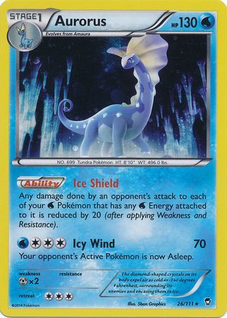 Aurorus (26/111) (Cosmos Holo) [XY: Furious Fists] | Pegasus Games WI