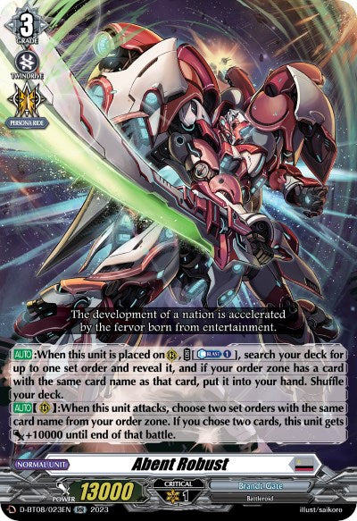 Abent Robust (D-BT08/023EN) [Minerva Rising] | Pegasus Games WI