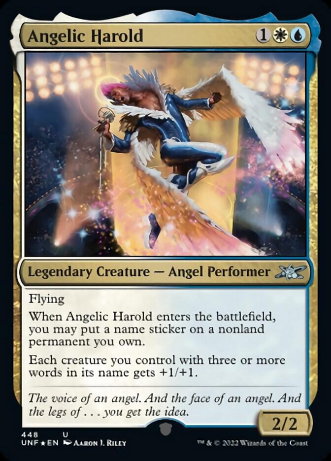 Angelic Harold (Galaxy Foil) [Unfinity] | Pegasus Games WI