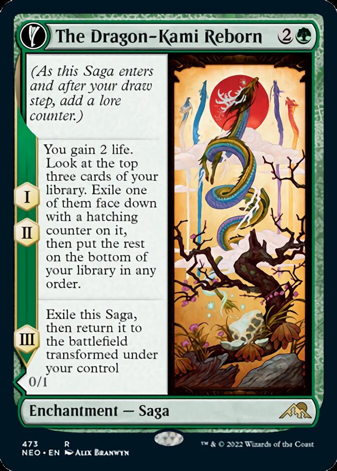 The Dragon-Kami Reborn // Dragon-Kami's Egg (Extended Art) [Kamigawa: Neon Dynasty] | Pegasus Games WI