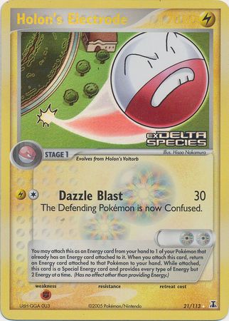 Holon's Electrode (21/113) (Stamped) [EX: Delta Species] | Pegasus Games WI