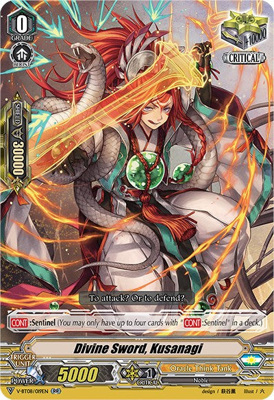 Divine Sword, Kusanagi (V-BT08/019EN RR) [Silverdust Blaze] | Pegasus Games WI