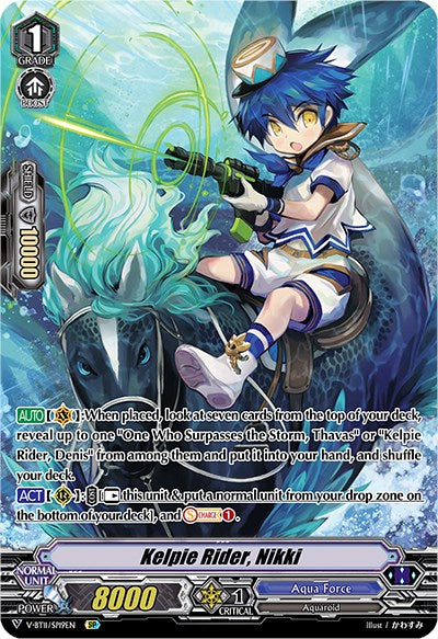 Kelpie Rider, Nikki (V-BT11/SP19EN) [Storm of the Blue Cavalry] | Pegasus Games WI
