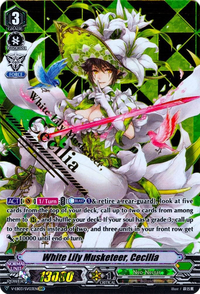 White Lily Musketeer, Cecilia (V-EB03/SV03EN) [ULTRARARE MIRACLE COLLECTION] | Pegasus Games WI