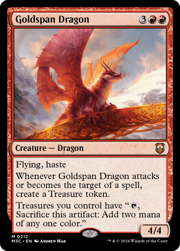 Goldspan Dragon (Ripple Foil) [Modern Horizons 3 Commander] | Pegasus Games WI