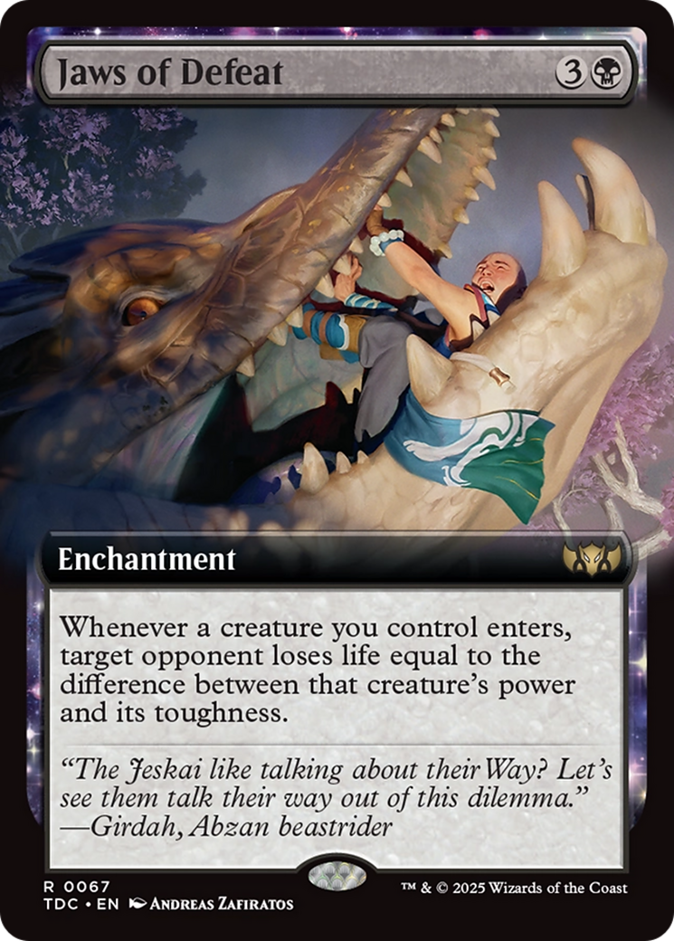 Jaws of Defeat (Extended Art) [Tarkir: Dragonstorm Commander] | Pegasus Games WI