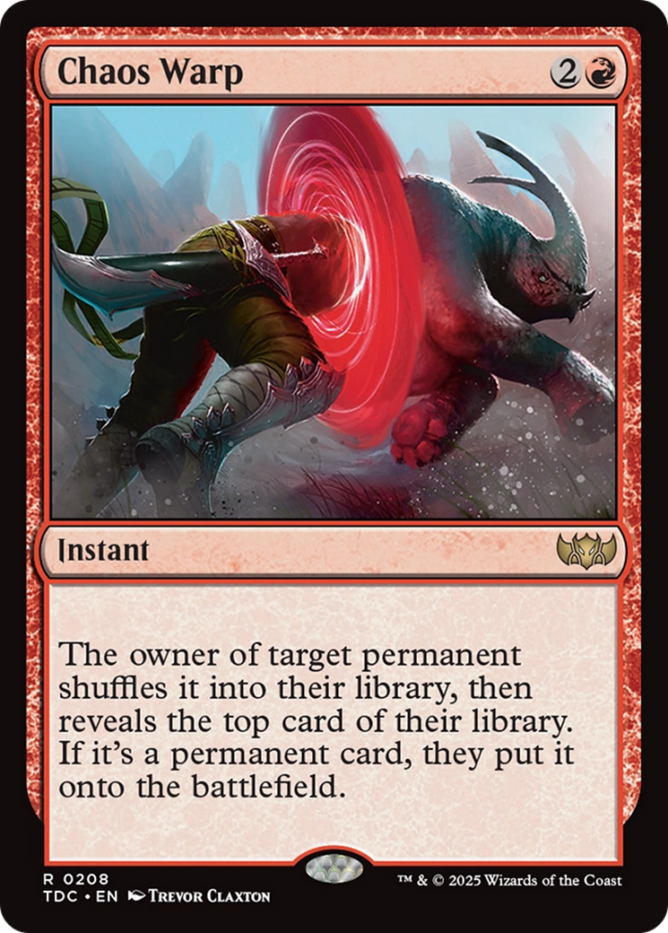 Chaos Warp [Tarkir: Dragonstorm Commander] | Pegasus Games WI