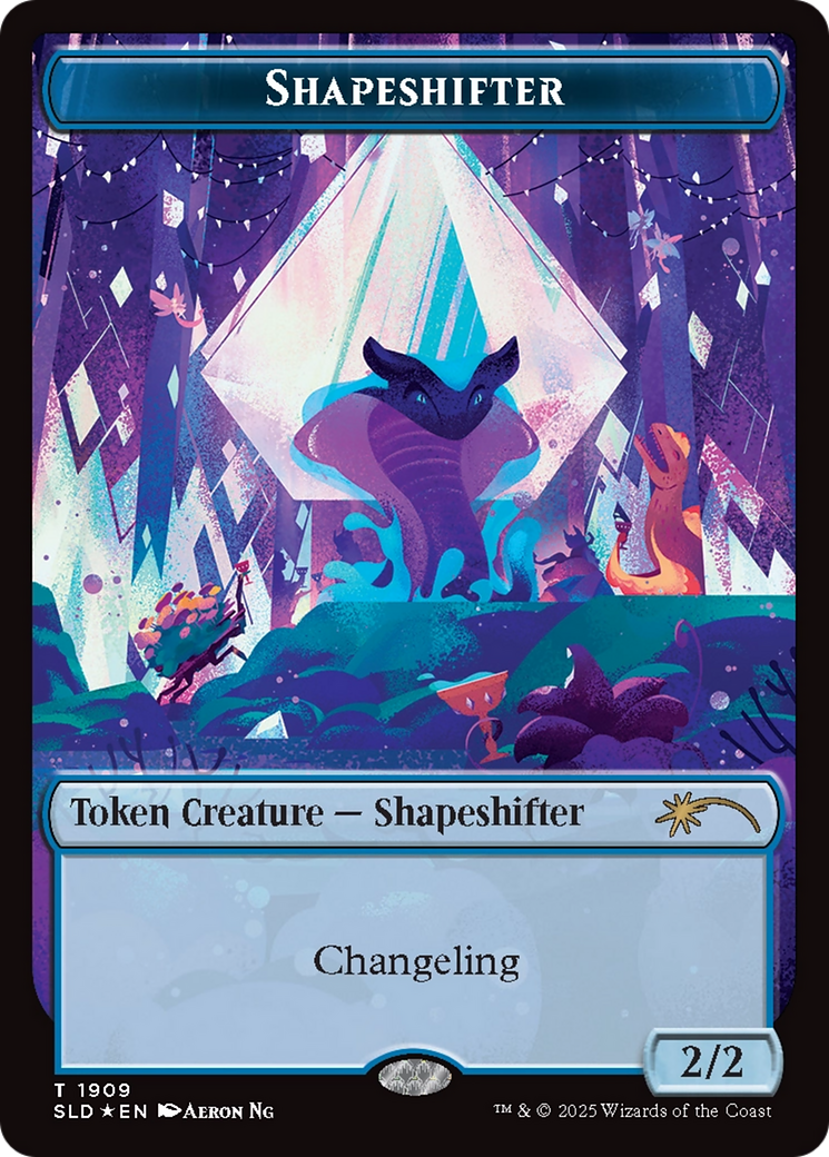 Shapeshifter Token (1909) (Double Rainbow Foil) [Secret Lair Drop Series] | Pegasus Games WI