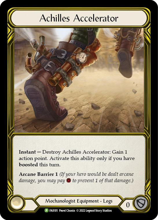 Achilles Accelerator (Golden) [FAB101] (Promo)  Cold Foil | Pegasus Games WI