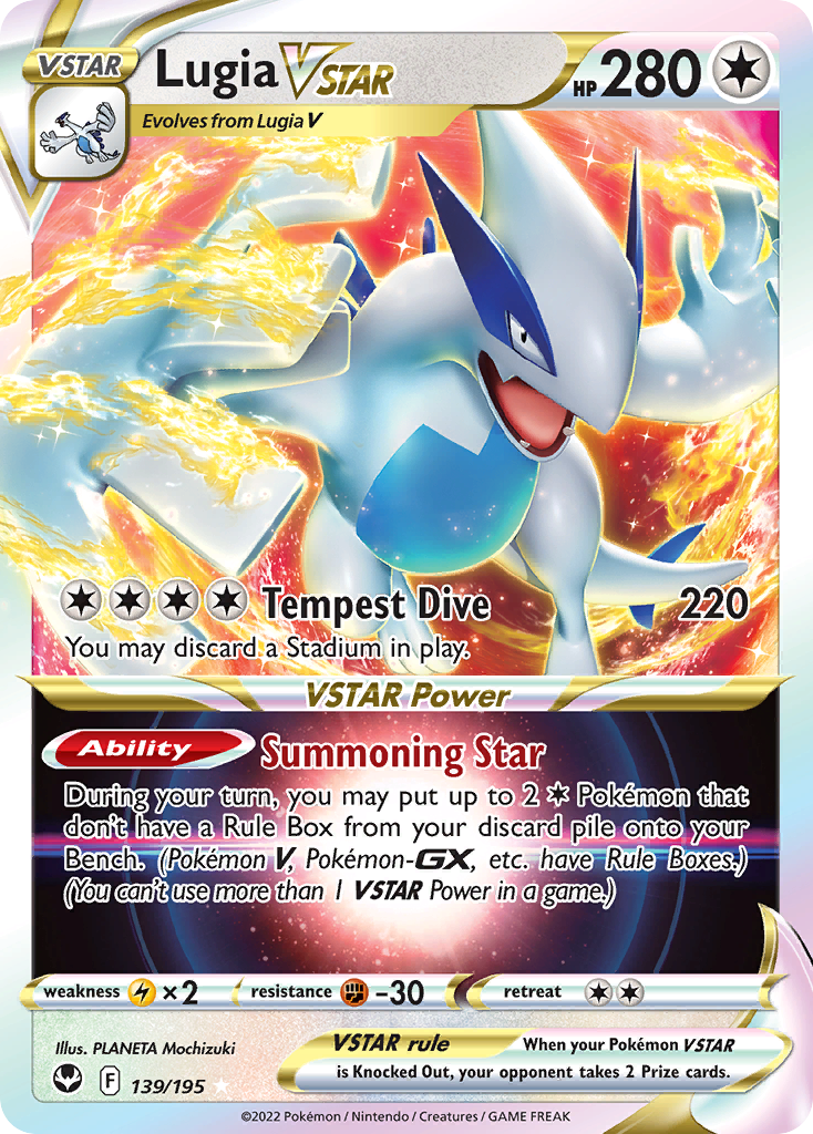 Lugia VSTAR (139/195) (Jumbo Card) [Sword & Shield: Silver Tempest] | Pegasus Games WI