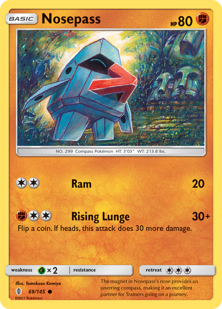 Nosepass (69/145) [Sun & Moon: Guardians Rising] | Pegasus Games WI