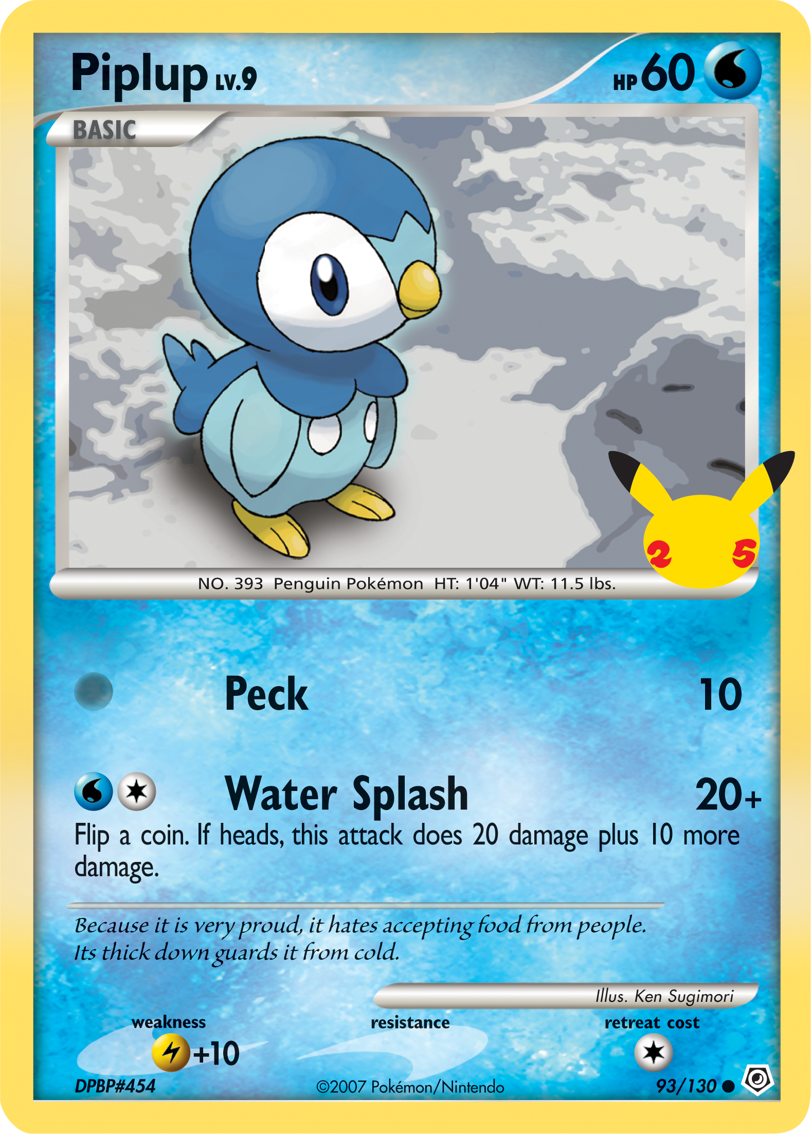 Piplup (93/130) (Jumbo Card) [First Partner Pack] | Pegasus Games WI