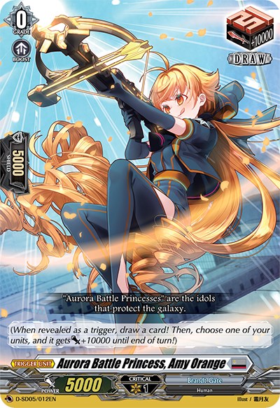 Aurora Battle Princess, Amy Orange (D-SD05/012EN) [Tomari Seto: Aurora Valkyrie] | Pegasus Games WI