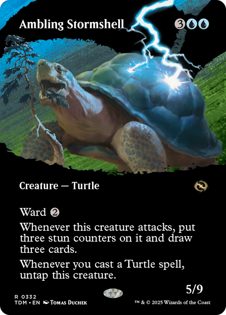 Ambling Stormshell (Borderless) [Tarkir: Dragonstorm] | Pegasus Games WI