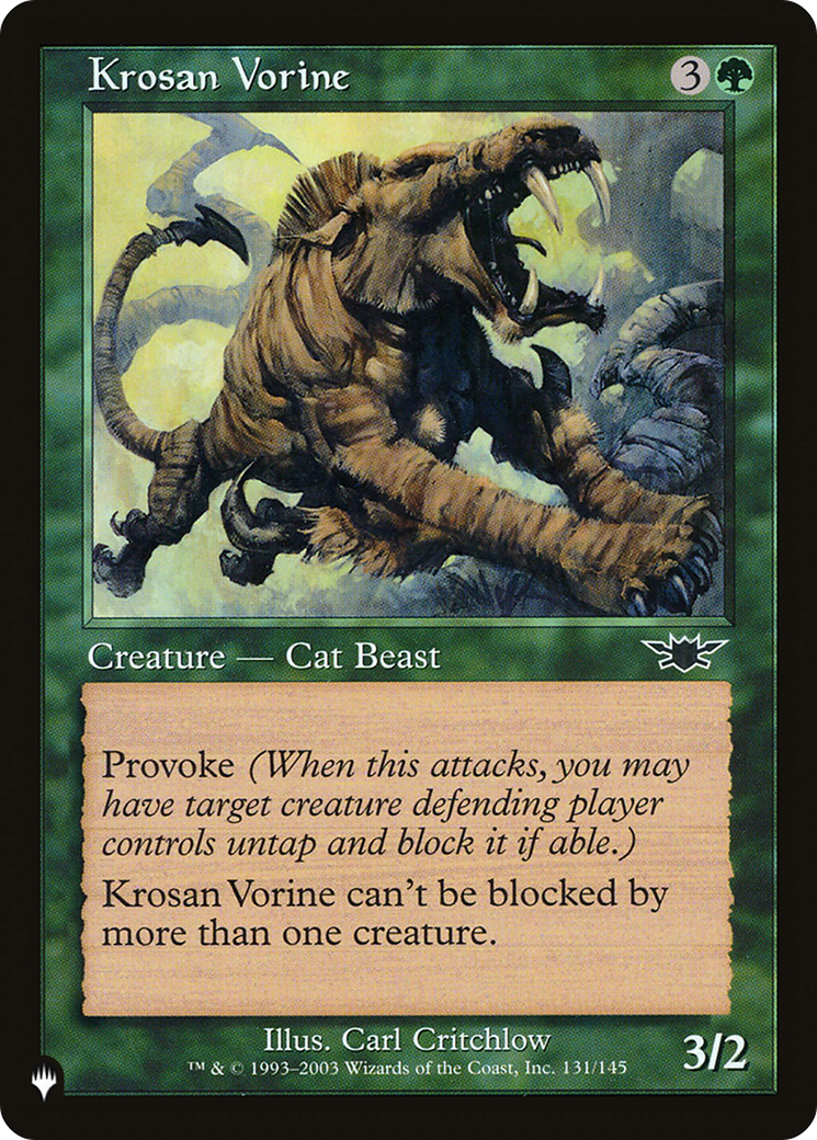 Krosan Vorine [The List] | Pegasus Games WI