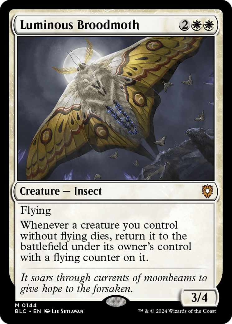 Luminous Broodmoth [Bloomburrow Commander] | Pegasus Games WI