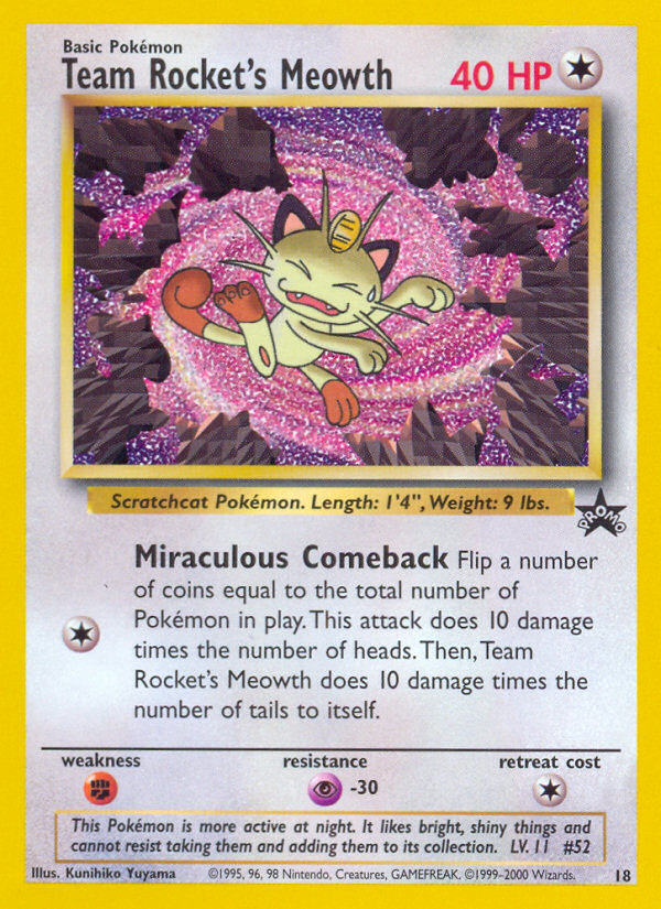 Team Rocket's Meowth (18) [Wizards of the Coast: Black Star Promos] | Pegasus Games WI