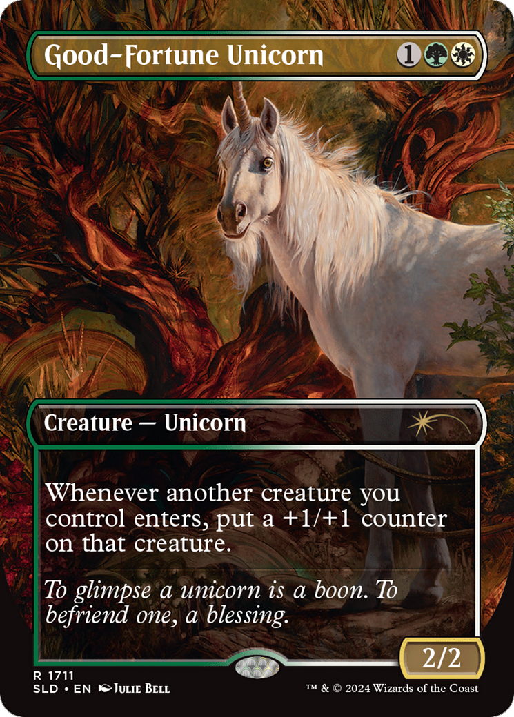 Good-Fortune Unicorn (Rainbow Foil) [Secret Lair Drop Series] | Pegasus Games WI