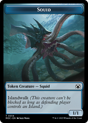 Squid // Human (26) Double-Sided Token [March of the Machine Commander Tokens] | Pegasus Games WI