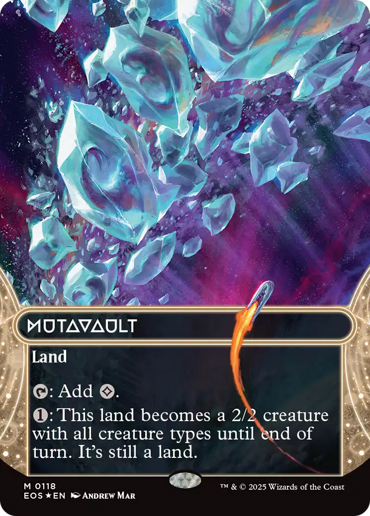 Mutavault (0118) (Borderless) (Galaxy Foil) [Edge of Eternities: Stellar Sights] | Pegasus Games WI