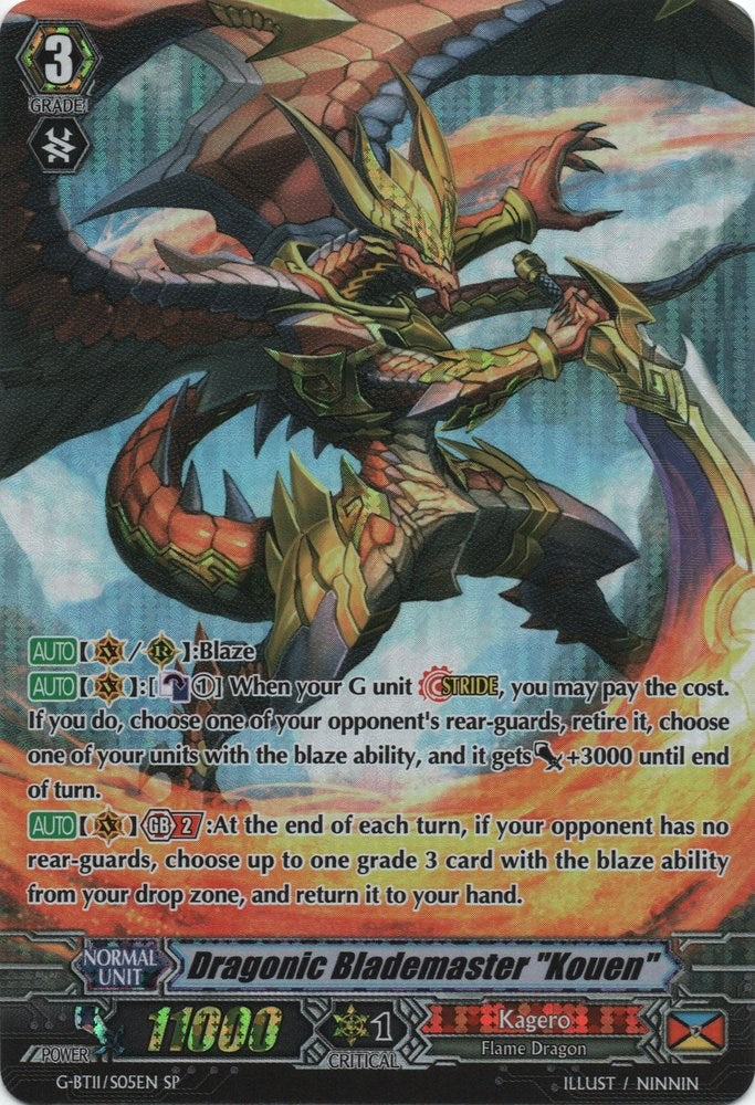 Dragonic Blademaster "Kouen" (G-BT11/S05EN) [Demonic Advent] | Pegasus Games WI